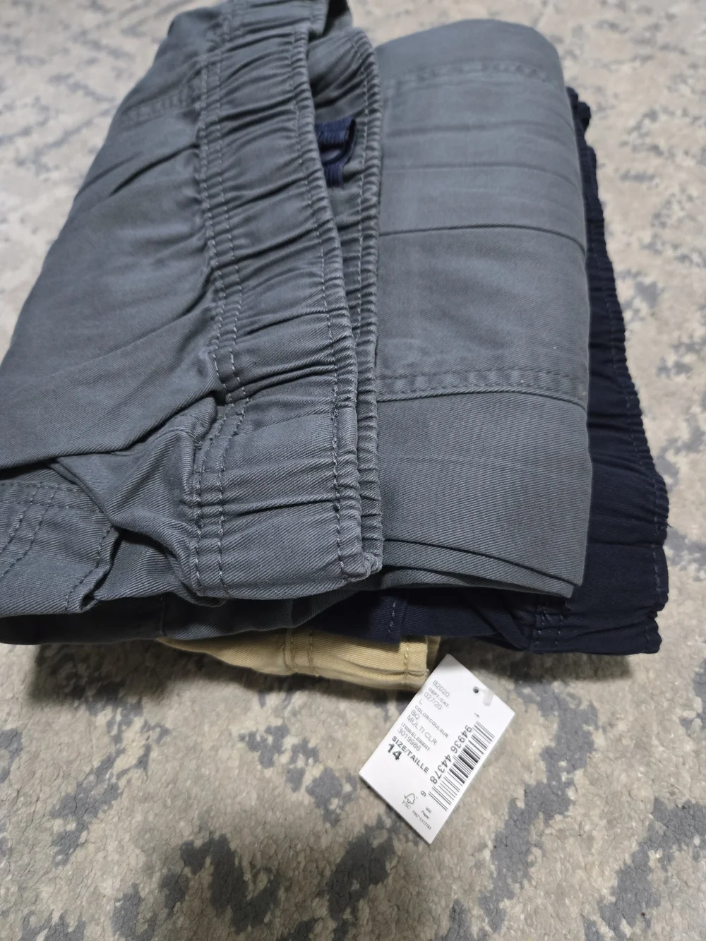 Youth Boys Elastic Waist Casual Pants - Pack Of 3.